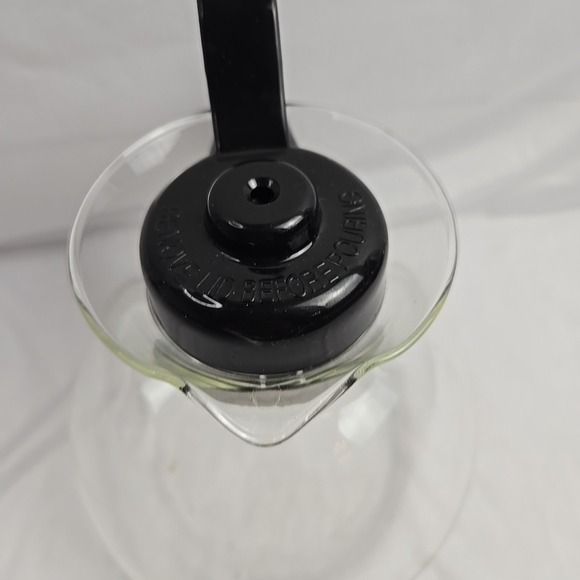 Medelco Glass Boil Gas Water Stovetop Whistling Kettle Coffee Tea 12 cup - Picture 4 of 5